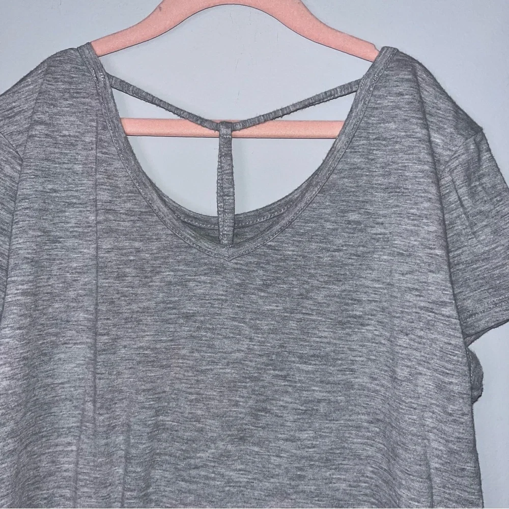 Gray T-Shirt with Sequin Owl Design